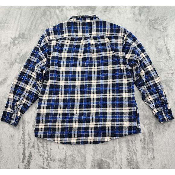 Orvis Big Bear Heavyweight Double Brushed Flannel Button Down Shirt XXL Blue - Picture 4 of 11